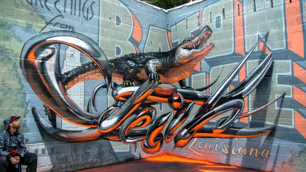What's the secret behind these eye-popping street art illusions? 141203114710-street-art-illusion-odeith-gator-horizontal-large-gallery