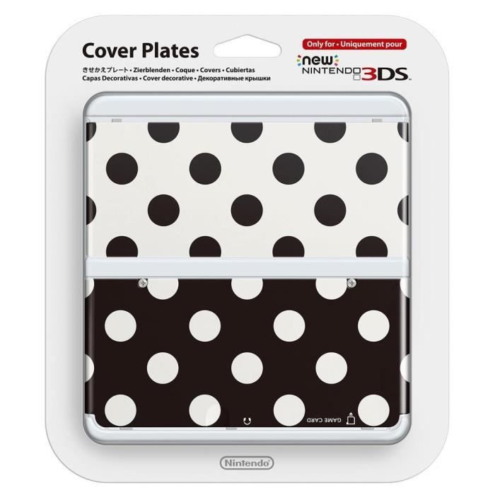 [N3DS] Liste des coques pour la New Nintendo 3DS Coque-ndeg15-pois-noir-blanc-new-nintendo-3ds