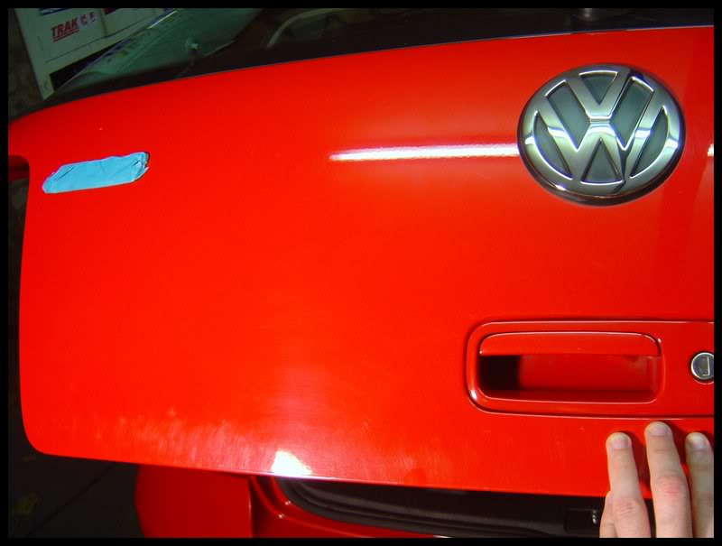 VW Golf R32 Detail Bootlidbefore