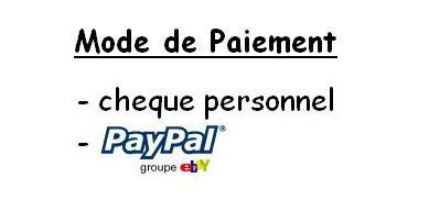 Paypal ou Cheque ? Modedepaiement