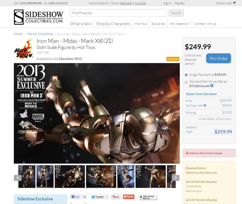 [Hot Toys] Iron Man 3: Midas (Mark XXI) - Página 2 MidasOnSale_zpsad432340