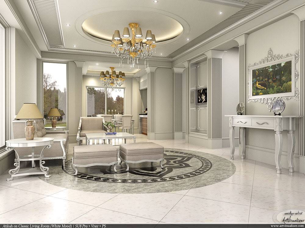[Interior] Classic Living Room, Conceptual Classic-living-room-Atikah_white