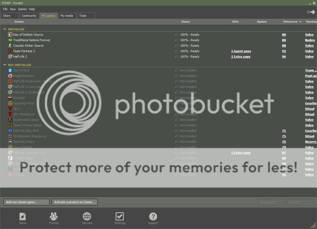 The Steam Thread (HL2/TF2/Portal/Audiosurf/Trackmania/etc) SteamGames