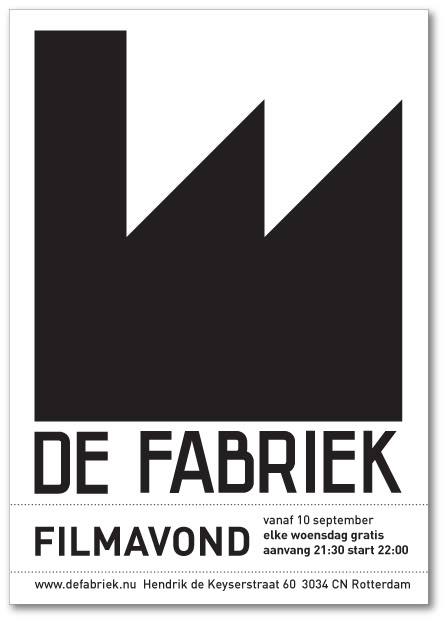 Filmavond @ De Fabriek = back! Filmavond