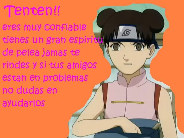 ¿Que personaje de naruto eres? Tntn