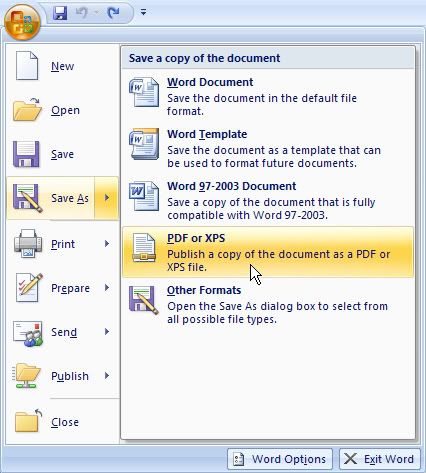 Microsoft Office 2007 Add-in: Microsoft Save as PDF - XPS 94d4c40c94