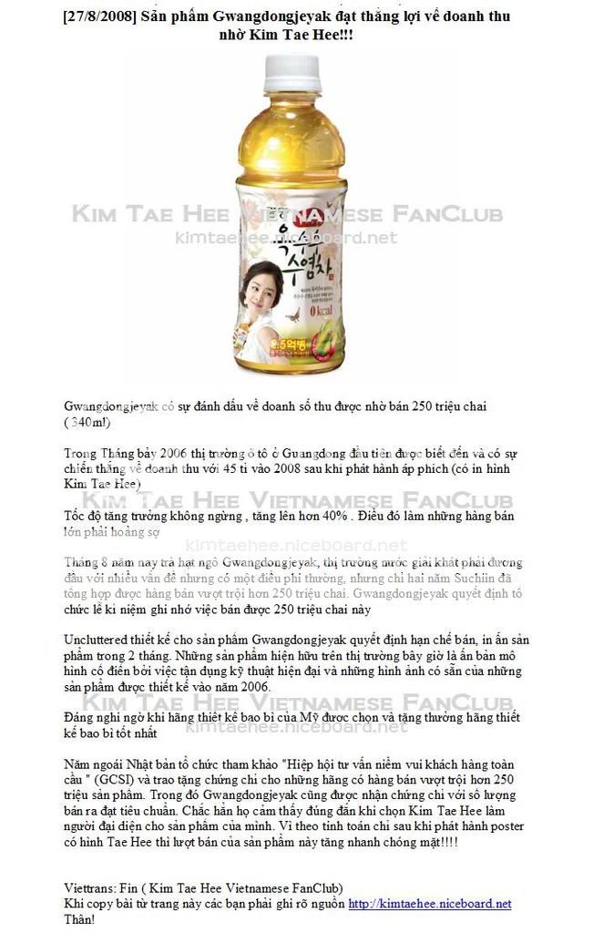 [27/8/2008] Sản phẩm Gwangdongjeyak đạt thắng lợi về doanh thu nhờ Kim Tae Hee!!! Bao2708-2