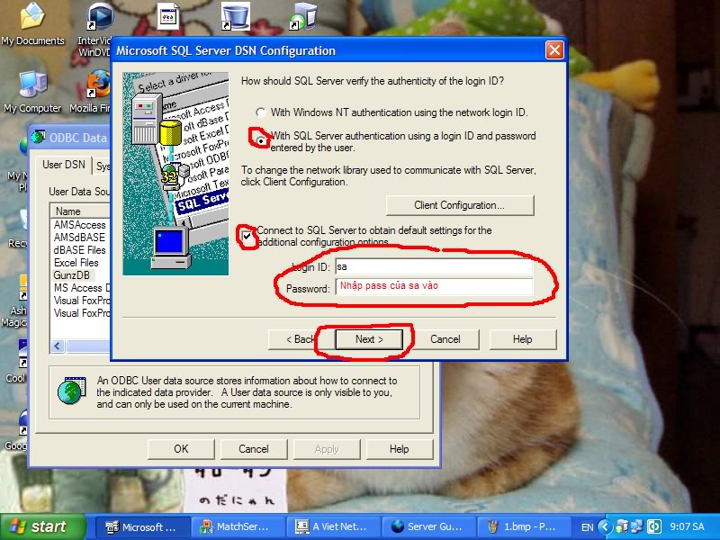Hướng dẩn cài đặt Gunz = sql2005 1-2