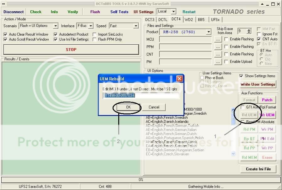 How To Back-Up UEM Serial Number In UFS: here 2-1