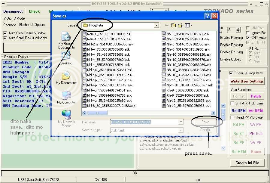 How To Back-Up UEM Serial Number In UFS: here 6