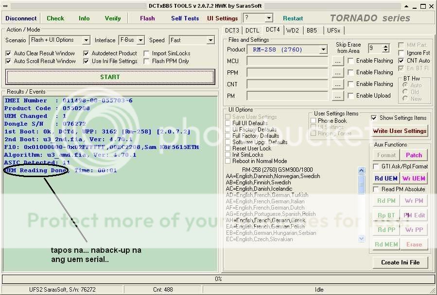 How To Back-Up UEM Serial Number In UFS: here 7