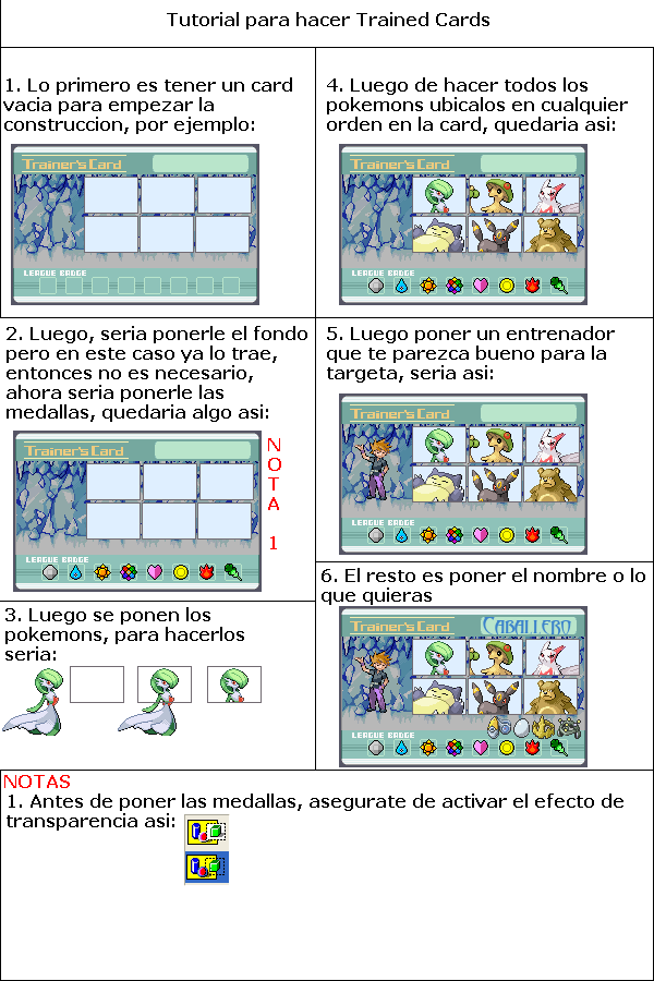 Como hacer una trainer card Tutorial