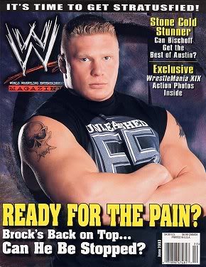 Your thoughts on Brock Lesnar & Goldberg in the WWE Wwe2003-06