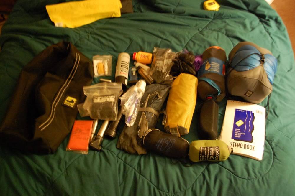 Camping Gear itself and how you pack the bike.  Tailbag