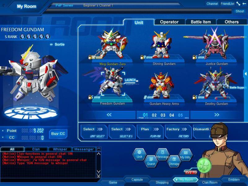 SD gundam capsule fighter online Freedom-1