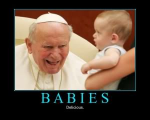 Humor grafico Thepopeeatsbabies