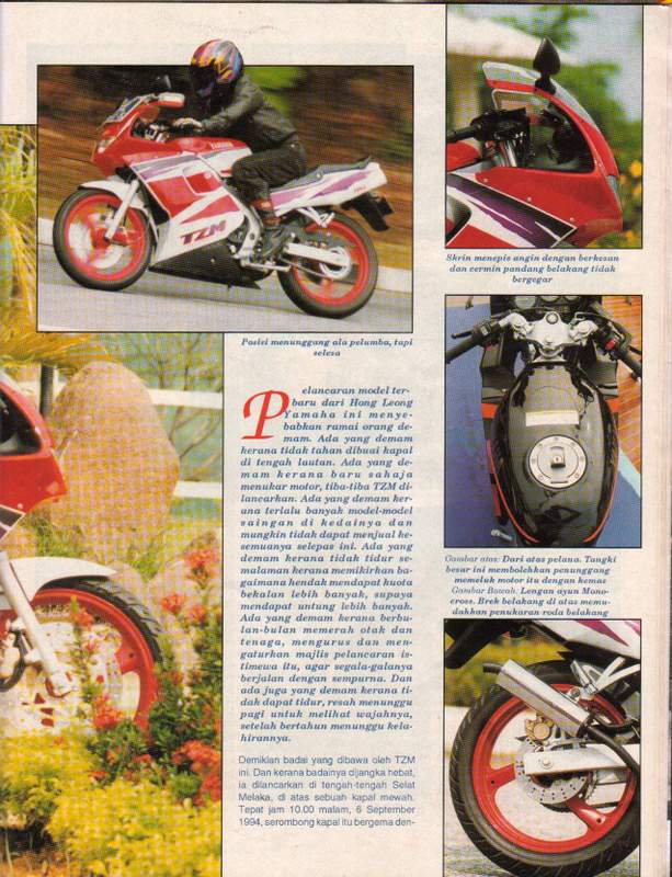 PANDU UJI YAMAHA TZM 150 - RODA-RODA OKTOBER 1994 Image-03