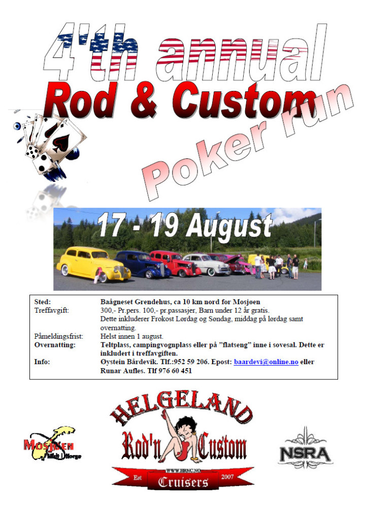 Rod'n Custom treff i Mosjen 17-19 august Plakat2012