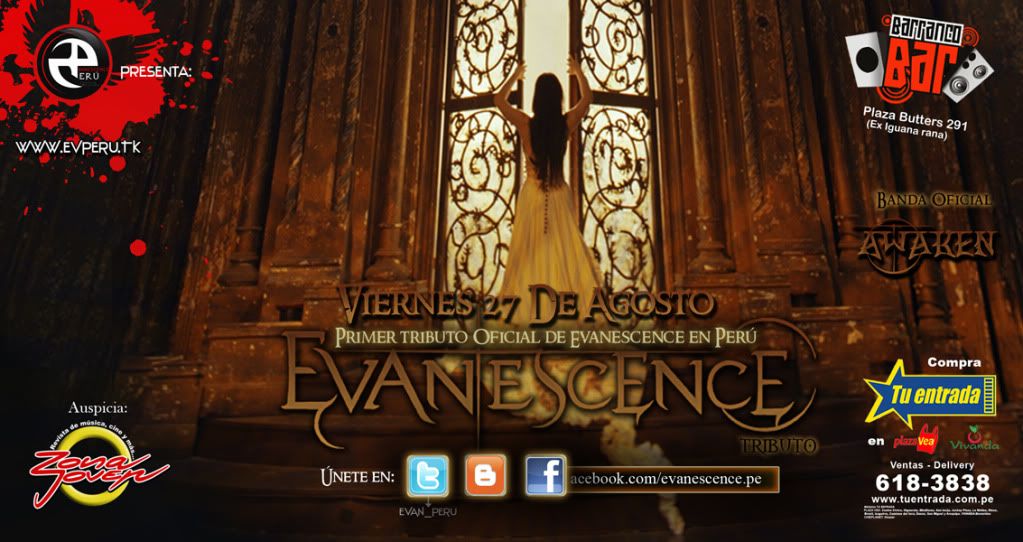 1er TRIBUTO OFICIAL A EVANESCENCE Flyerfinal2