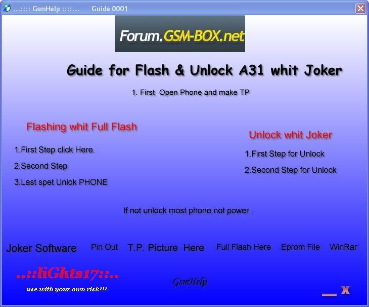 Flash And unlock Guide for A31 12345-2