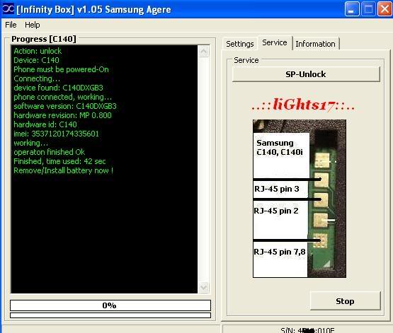 samsung c140 unlock success C140