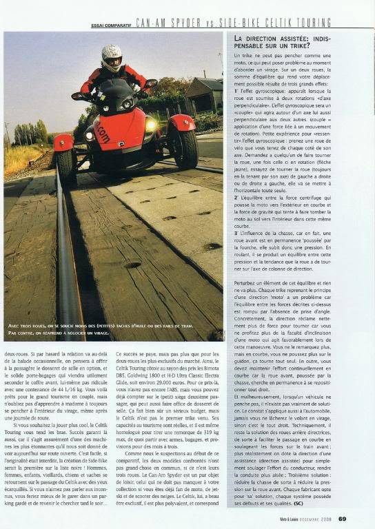 [Magazine] Moto&Loisirs, comparatif et essai trikes... Page_69