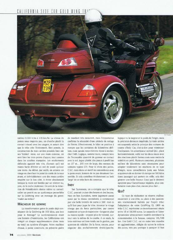 [Magazine] Moto&Loisirs, comparatif et essai trikes... Page_74