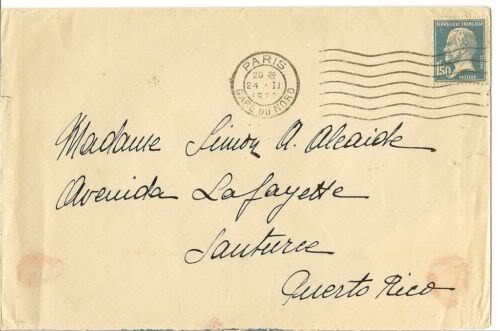 Ventas en ebay agosto 2011 PASTEUR1FR50PARIS1927LETTREPUERTORICO40