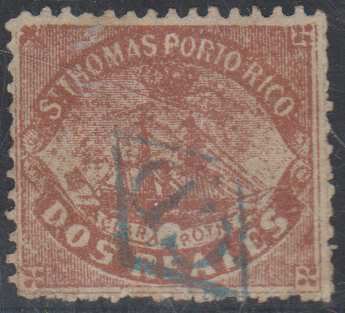 Ventas en ebay junio 2011 PUERTORICO1869STTHOMASLOCALCLARAROTHE2REALES52