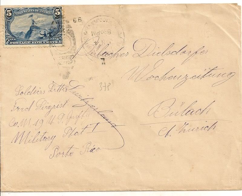 Ventas en ebay enero 2011 PortoRico1899SoldiersLettertoSwitzerland58