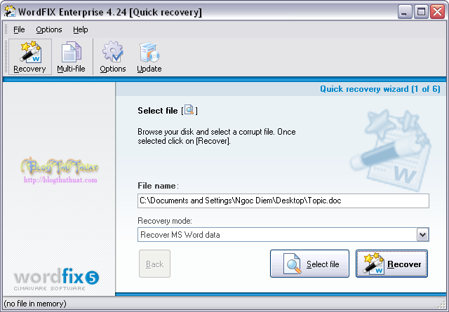 Sửa lỗi cho file Word, Excel OffixFix