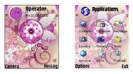 theme cho N72 nokia AbstractViolet