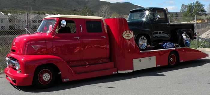 53 F100 car carrier 56Ford