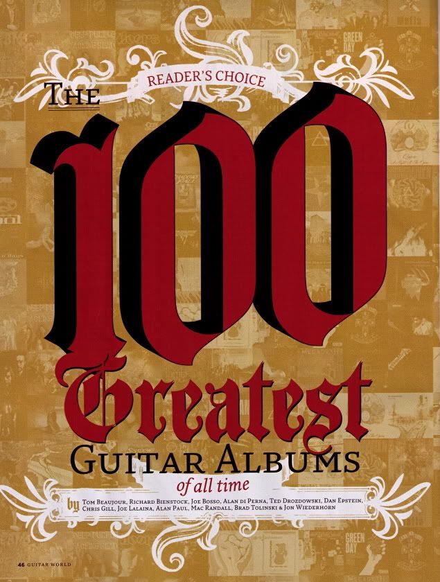 توب 100 اغنية جيتار على مستوى العالم Top 100 Greatest Guitar Solos 100BestGWcover