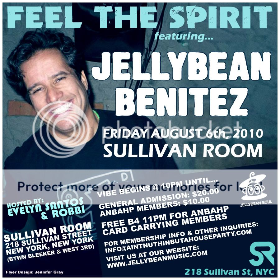 8/6 FTS with Jellybean Benitez@Sullivan Room NYC August62010EFLYER