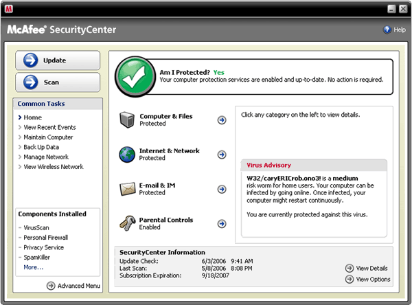 McAfee Total Protection 2009 Misp_summary_600x444