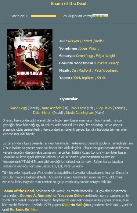 Zombilerin Şafağı / Shaun Of The Dead (2004) Online izle Turkce dublaj Shaun-bilgi