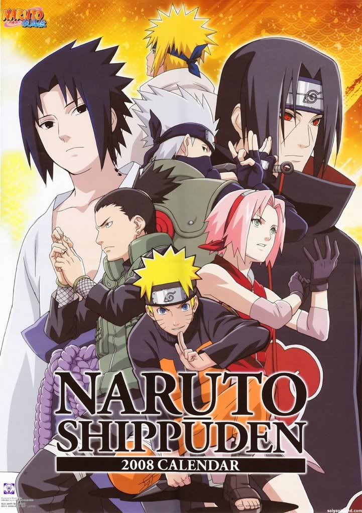 Algunos capitulos de Naruto Shippuden. NarutoShippudenCalender2