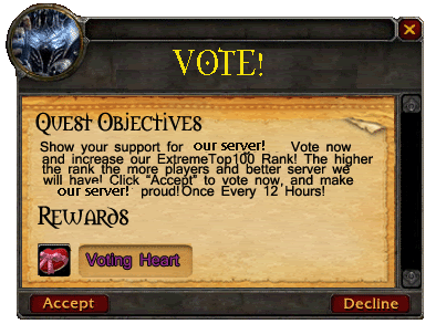 Voting popup for your server Vote-1