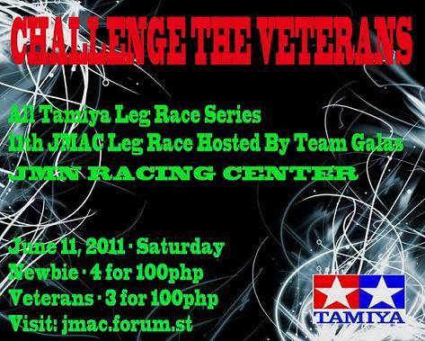 CHALLENGE THE VETERANS! HOSTED BY TEAM GALAS This Saturday June 11,2011 ONLY AT JMN Racing center CTV