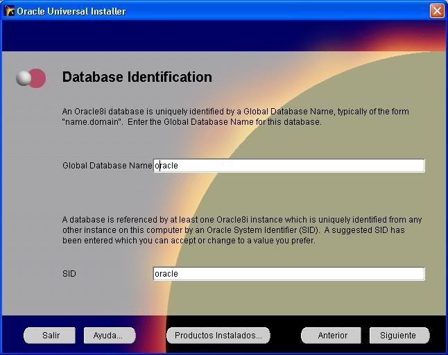 Instalacin de Oracle 8i para Windows XP G