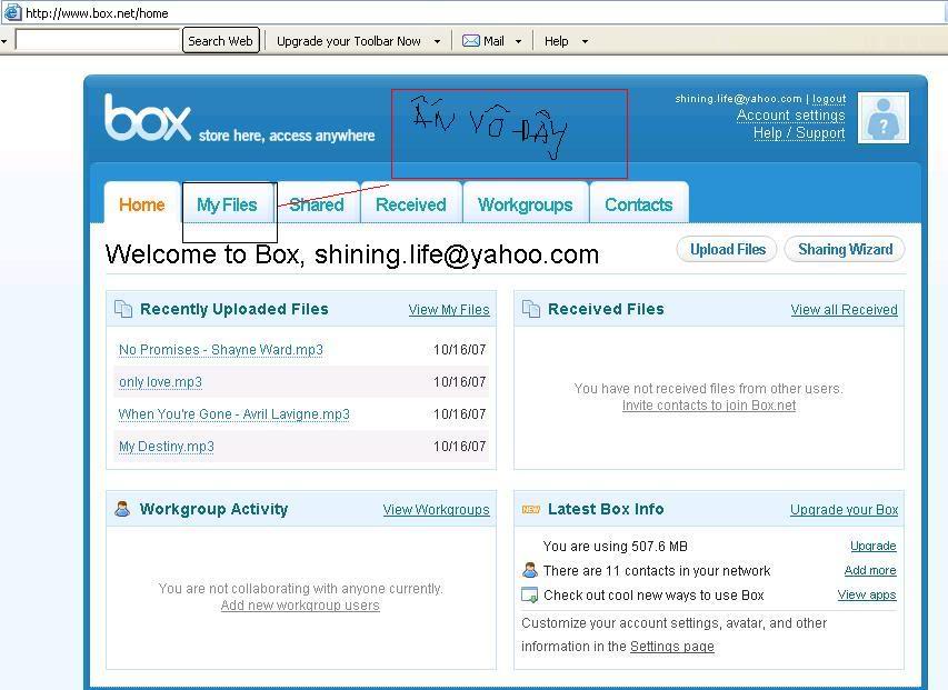 Hướng dẫn cách upload nhạc lên box.net Untitled2