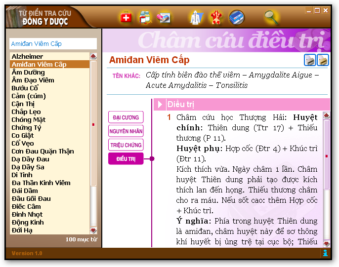 Phần mềm Tự Điển Đông Y Sshot-10