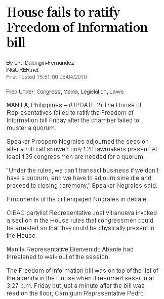 Senate, House, Governors, junk Freedom Of Information Bill News2b