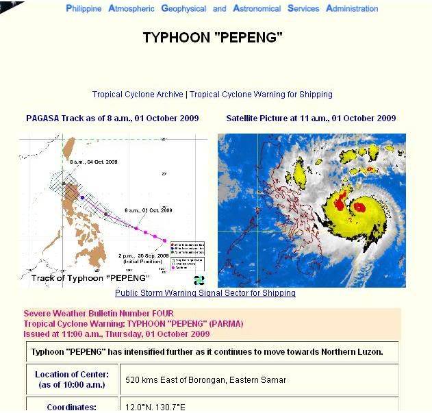 "As Ondoy exits, Pepeng enters" PEPENG1