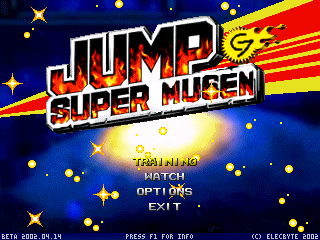 Jump SuperMUGEN by talic!!!!!!!!!!!!!!!!!!!!!!!!!!!!!!!!!!!! MenuScreen