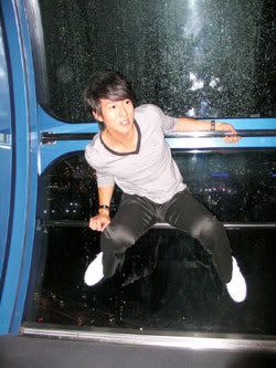 Spiderman Wu Chun on Singapore Ferris wheel C9731150