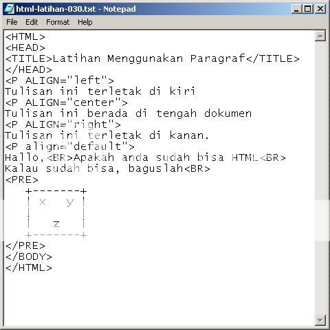 IT: HTML Tutorial untuk Pemula Img-latihan-030txt