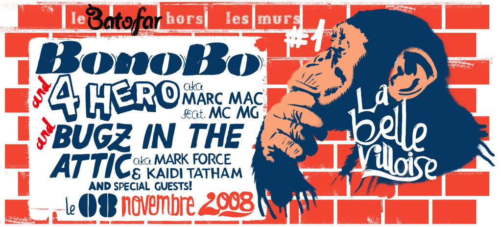 Bonobo, 4Hero, Bugz in The Attic | Bellevilloise | 8 nov RectoBONOBO10x20