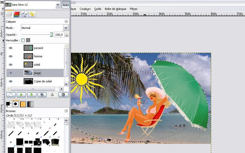 (Facile) Travailler la forme de votre cration par collage d'images [Gimp] Tuto2